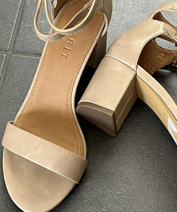 Esprit Damen Sandale Sandalette beige Größe 37 - Größe 37 - Bild 8