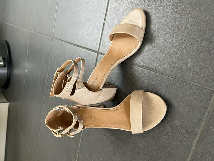 Esprit Damen Sandale Sandalette beige Größe 37 - Größe 37 - Bild 5