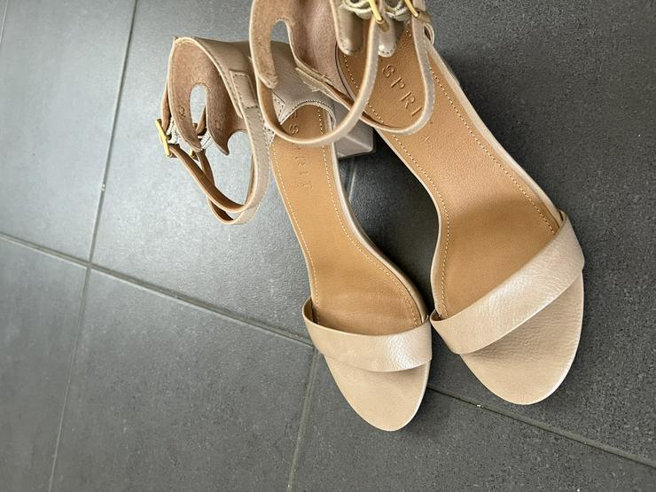 Esprit Damen Sandale Sandalette beige Größe 37 - Größe 37 - Bild 10