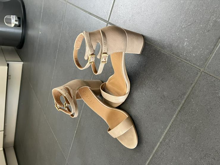 Esprit Damen Sandale Sandalette beige Größe 37 - Größe 37 - Bild 7