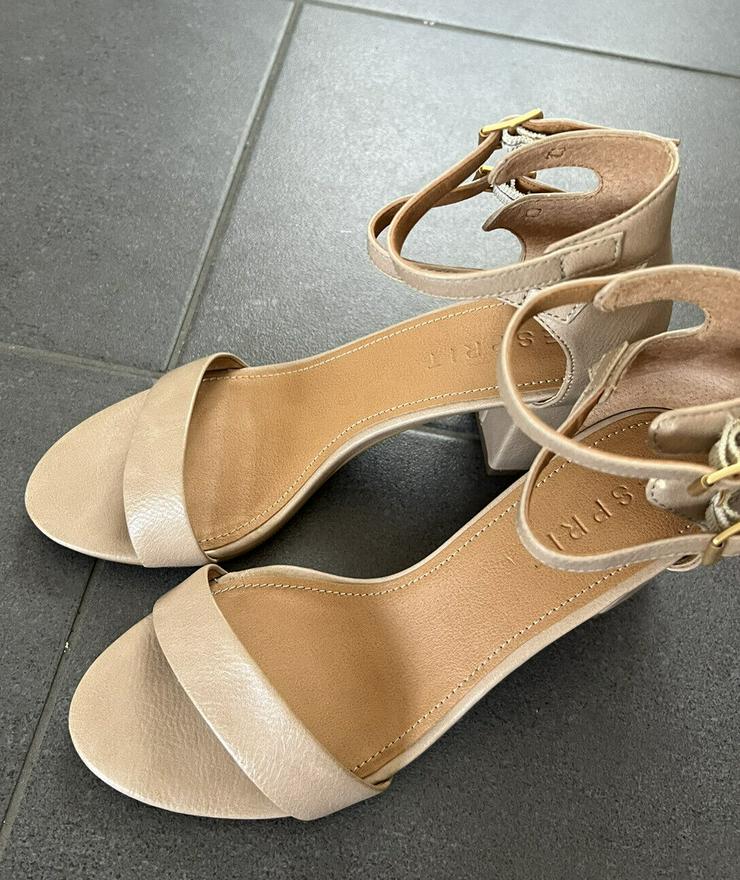 Esprit Damen Sandale Sandalette beige Größe 37 - Größe 37 - Bild 3