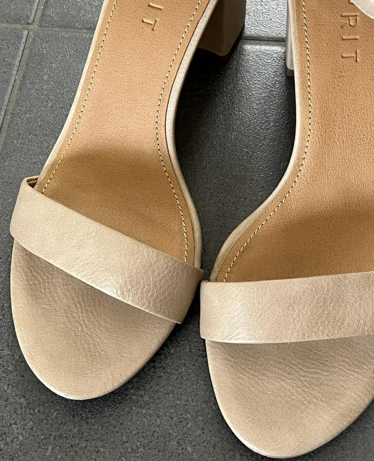 Esprit Damen Sandale Sandalette beige Größe 37 - Größe 37 - Bild 4