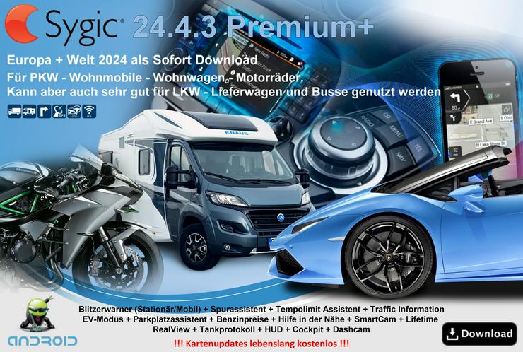 Navigationssoftware - Sygic 24.4.3 Premium+ - Android + als Download - Navigationsgeräte & Software - Bild 1