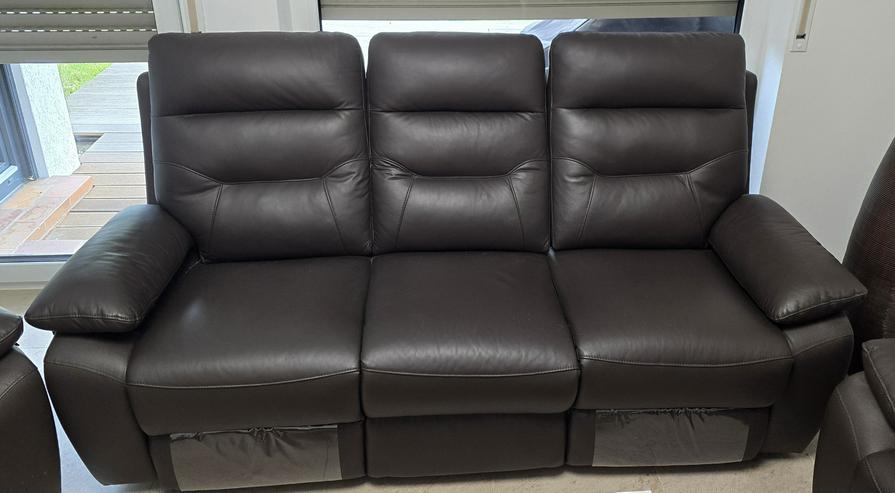 Bild 3: 3-teiliges Ledersofa mit Relaxfunktion – Neuwertig und Top Zustand!