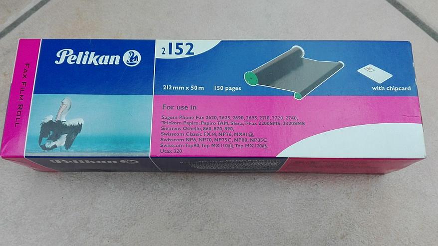 PELIKAN Fax Film Roll Druckfolie 547569 Gr.2152, Phonefax 2600 2700 , Telekom, Siemens, 150 Seiten, mit Chip - Faxgeräte - Bild 1