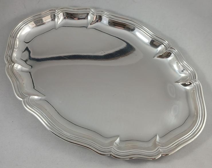 Ovales Tablett Chippendale 27 cm 835 ☾♔ silber - Weitere - Bild 2