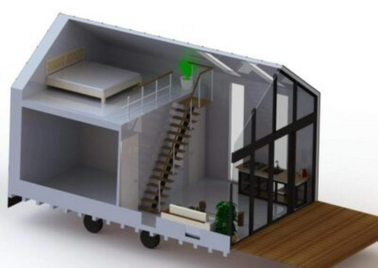 Bild 9: APUS - Modulhaus 35m2 + Zwischengeschoss 8m, ganzjährig, mobil, Bauträgerstandar