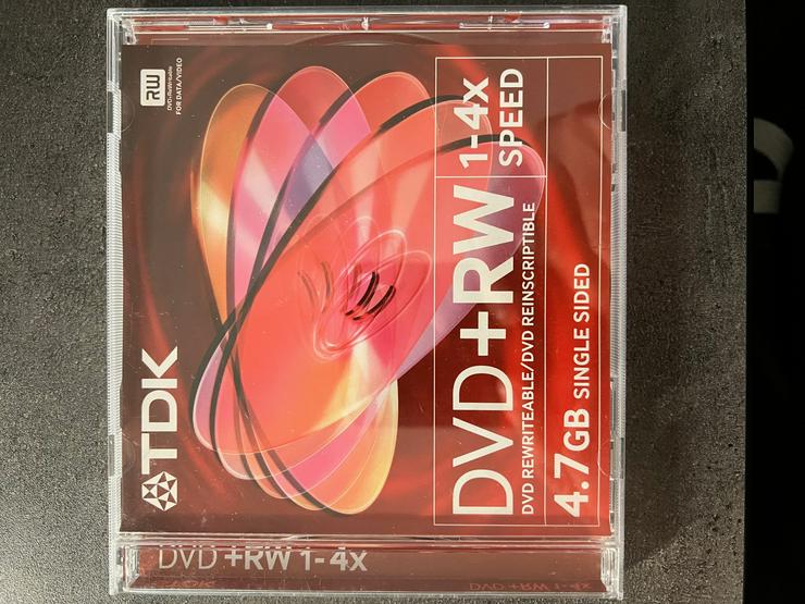 DVD + RW (Multimedia) Rohling von TDK, 1-4x Speed 4.7GB; Neu