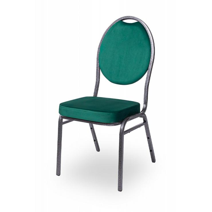 Bild 1: Stapelstühle / Bankettstühle HERMAN Grün Velours