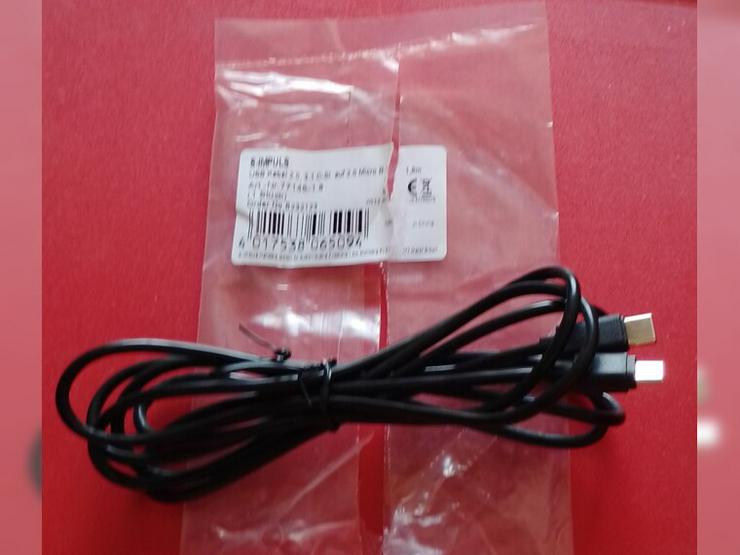 USB Adapter Anschluß Lade Kabel USB C Stecker zu USB Micro B Stecker 1,8m