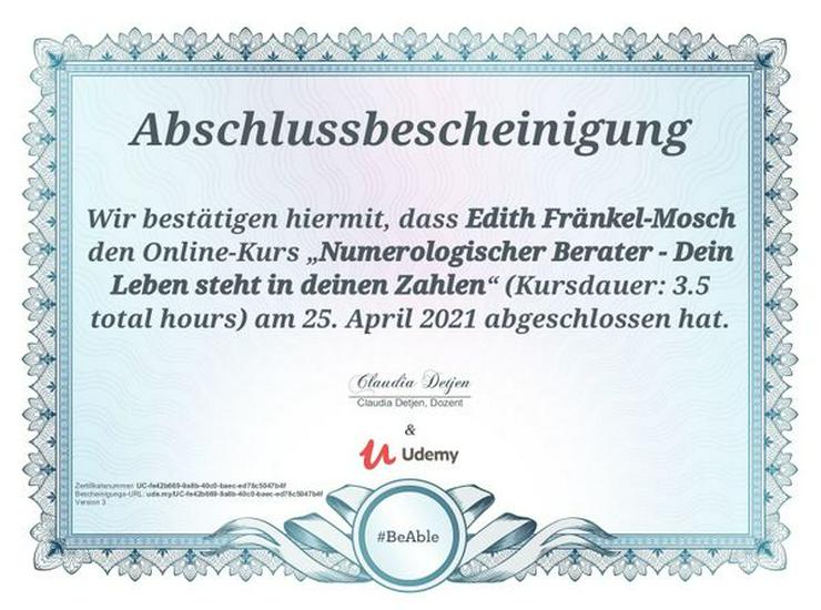 Edith`s Wegweiser Lebensberatung Kartenlegen, Pendeln, Numerologie u.v.m...... - Lebenshilfe - Bild 7