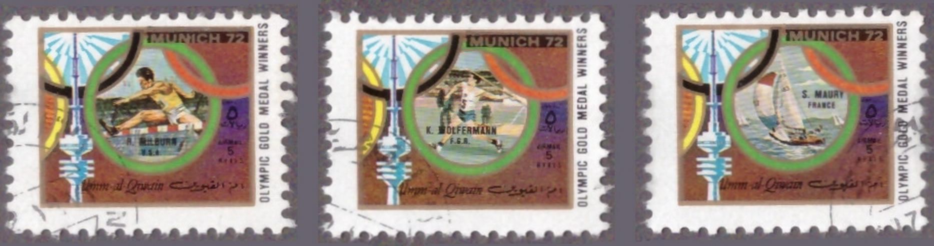 Olympische Sommerspiele München 1972 - Umm al Kaiwain 847A-R858A Zd-Bogen (kompl.Ausg.) postfrisch - Weitere - Bild 7