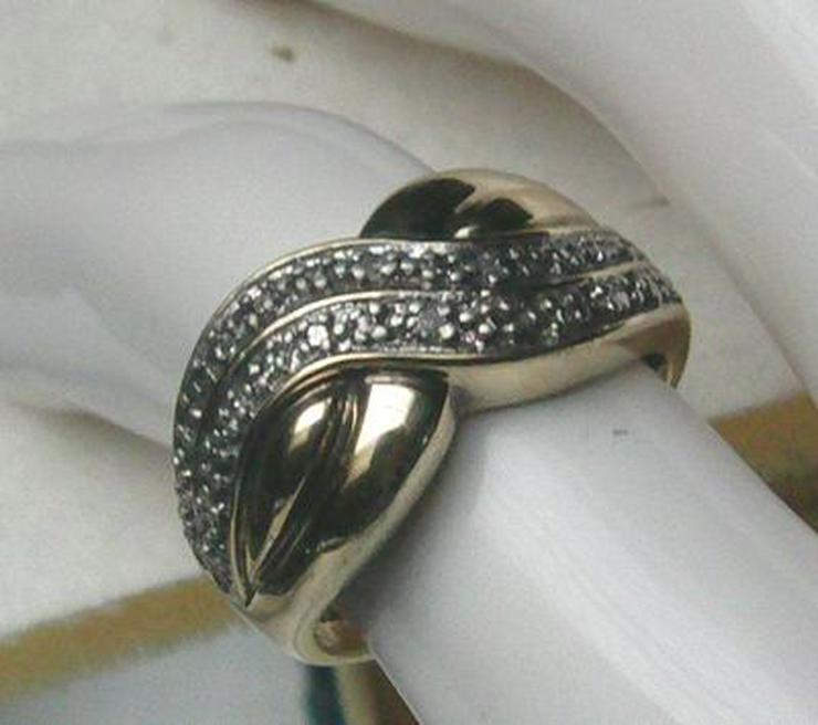 Ring , 925 Silber, vergoldet mit Weistopasen - Ringe - Bild 2