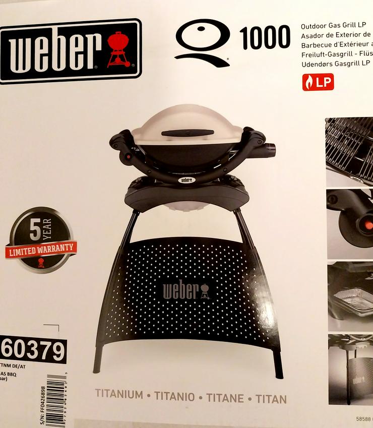 Verkaufe meinen einmal gebrauchten Weber Gasgrill Q 1000 Neupreis 229,00 € - Gasgrills - Bild 1