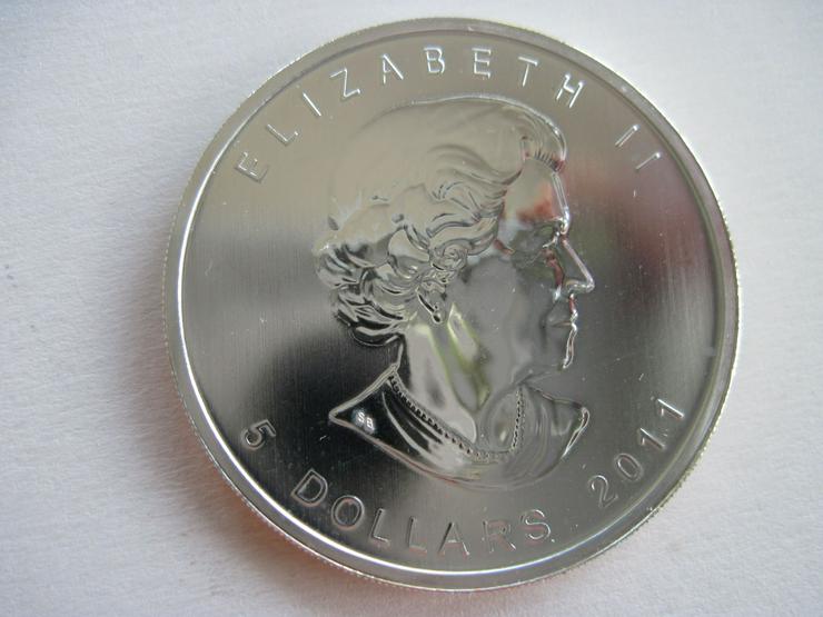 Bild 2: 5 Dollar Canada Kanada 2011 Maple Leaf 1 Oz Silber 