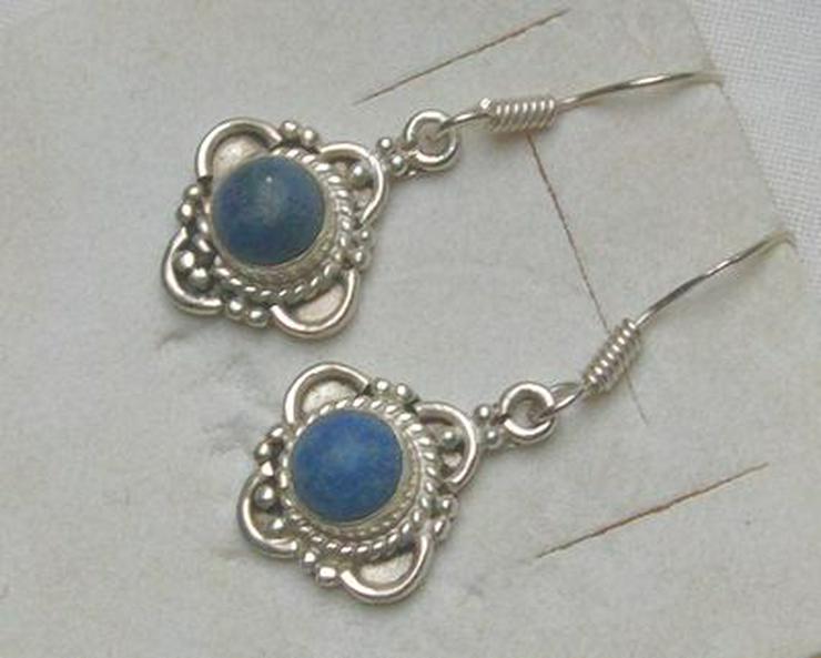 Ohrringe aus 925 Silber, mit einem Lapislazuli - Ohrschmuck - Bild 4