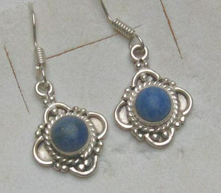 Ohrringe aus 925 Silber, mit einem Lapislazuli - Ohrschmuck - Bild 1