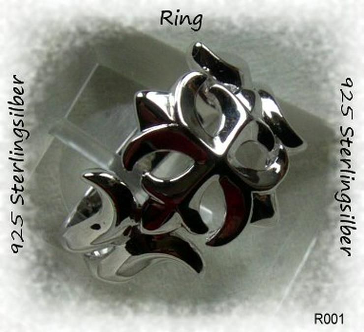 Ring 925 Silber, rhodiniert