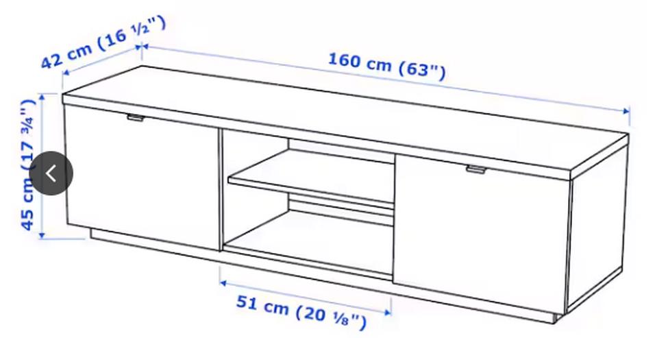 Bild 1: Sideboard / TV-Bank in Hochglanz Weiß