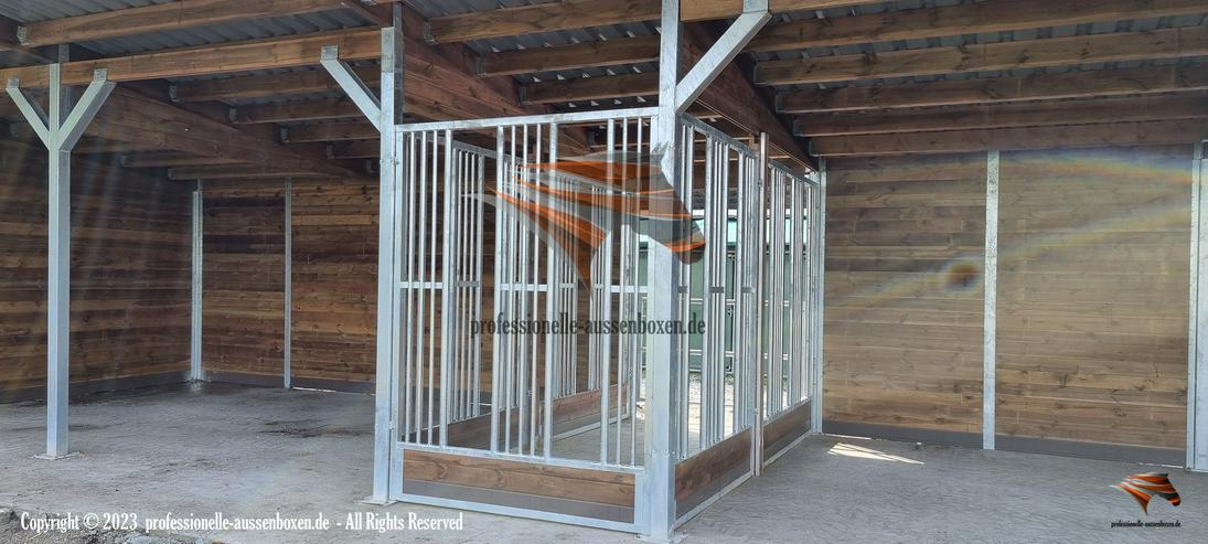 Bild 6: Pferdeunterstand & Offenstall bauen Top Weideunterstand, Weidehütte, Lagerhalle, Maschinenhalle & Laufstall für Pferde