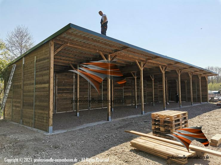 Bild 15: Pferdeunterstand & Offenstall bauen Top Weideunterstand, Weidehütte, Lagerhalle, Maschinenhalle & Laufstall für Pferde