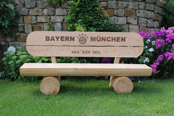 Bild 7: Gartenbank aus Lärche. Holzbank. Weinachtsgeschenk.