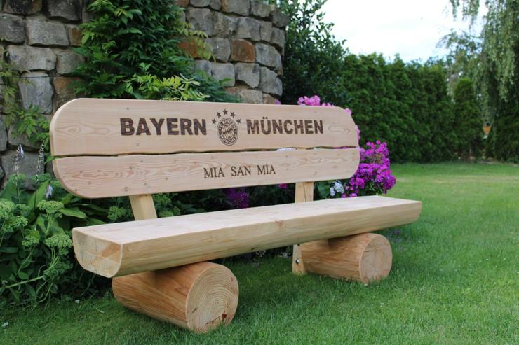 Bild 9: Gartenbank aus Lärche. Holzbank. Weinachtsgeschenk.