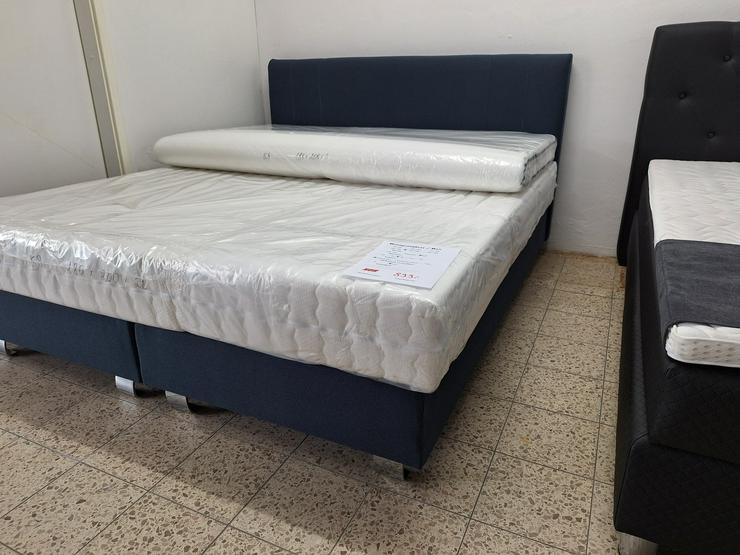  Jetzt Neu Boxspringbett Blau in 180X200 in H3 und mit KS Matratze - Betten - Bild 2