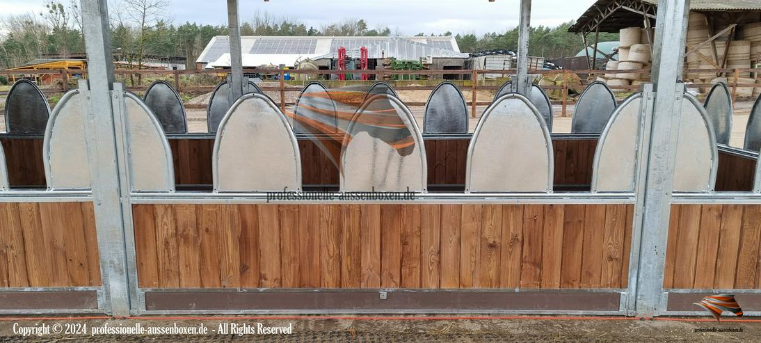 Bild 7: Futterraufe & Heuraufe für Pferde - Pferderaufe zur Pferdefütterung und Futterplätzen / Weideraufe