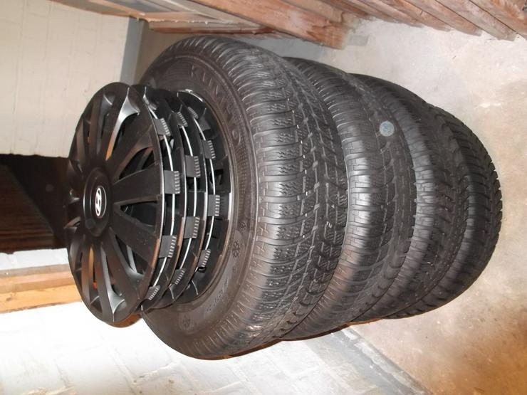 4x 15 Zoll Kumho Winterreifen auf Stahlelgen 60 € VB - Winter Kompletträder - Bild 2