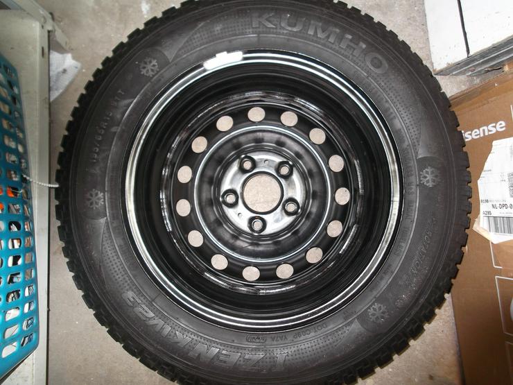 Bild 4: 4x 15 Zoll Kumho Winterreifen auf Stahlelgen 60 € VB