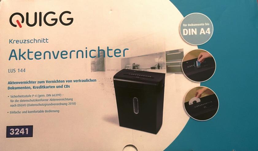 Quigg Aktenvernichter LUS144   - Büro-Kleingeräte - Bild 1