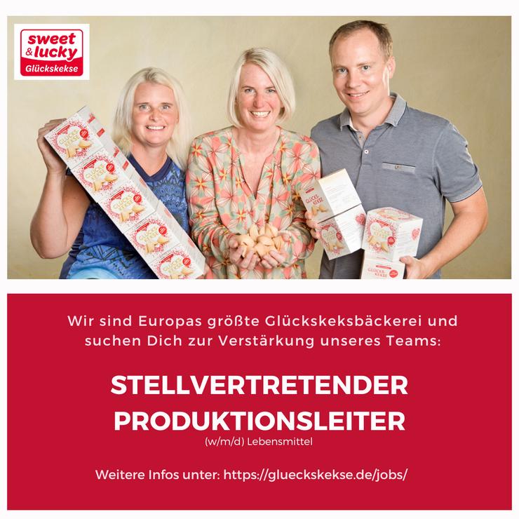 Stellvertretenden Produktionsleiter (w/m/d) Lebensmittel