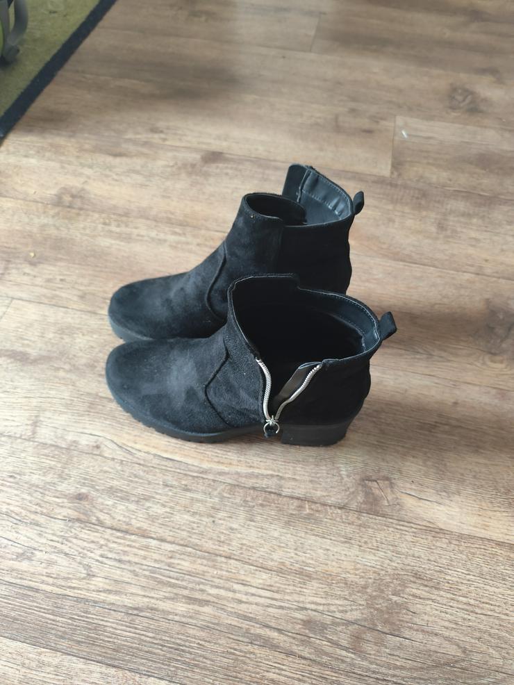 Bild 1: Gr.39, Veloursleder Stiefeletten! wie neu 