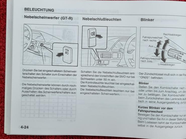 Bild 9: ❌ Bedienungsanleitung Bordmappe Mazda 323 BG BG8 GTR GTX TX