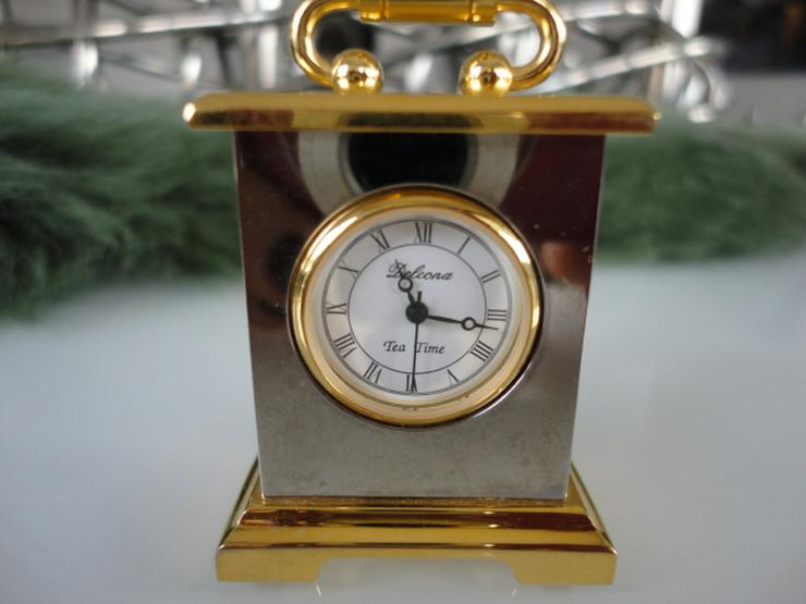 Bild 5: Miniatur Tischuhr Stiluhr DELCONA TEA TIME Quartz Sammlerstück