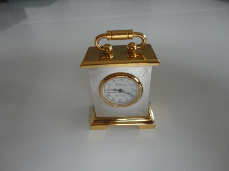 Bild 2: Miniatur Tischuhr Stiluhr DELCONA TEA TIME Quartz Sammlerstück