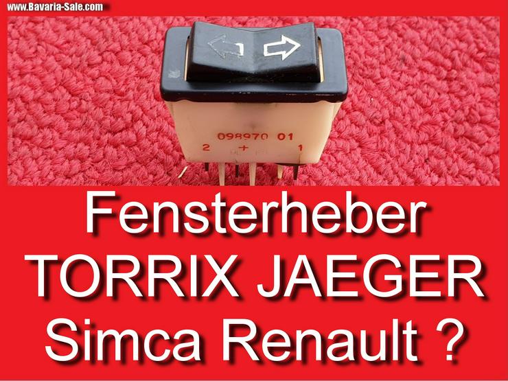 ❌ Schalter Fensterheber 098970 01 Simca Renault TORRIX JAEGER