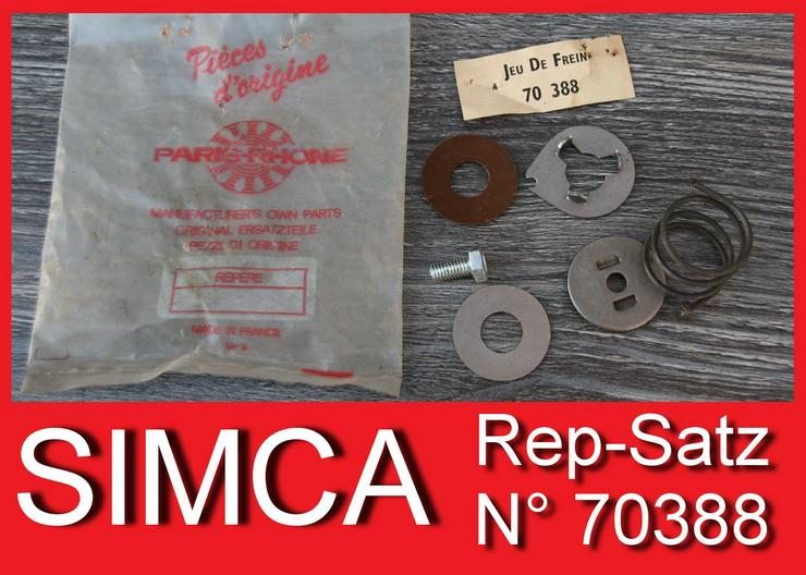 ❌ Simca Jeu de Frein N° 70388 RepSatz f Bremse aus Simca Konvolut