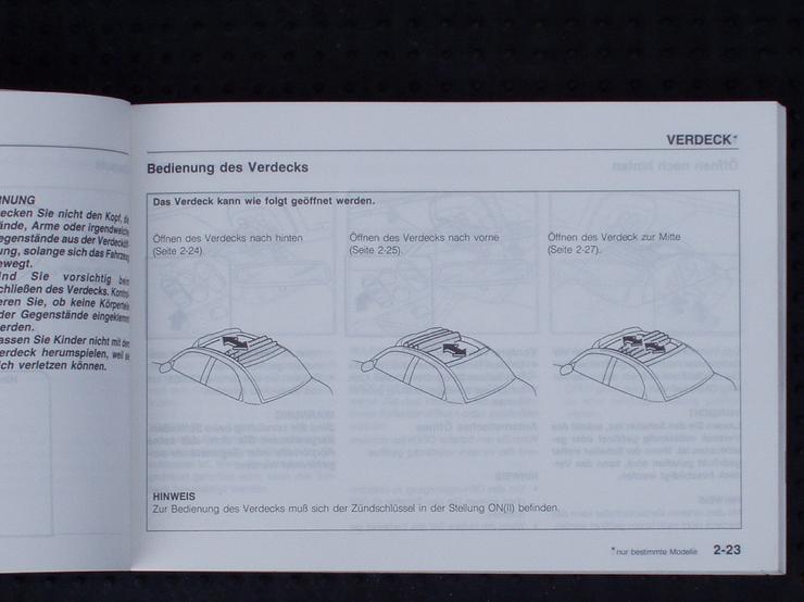 Bild 5: ❌ Bordbuch Bordmappe Mazda 121 DB 90 - 95 Owners Manual