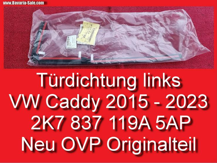 ❌ Gummi Türdichtung links 2K7837119A 5AP VW Caddy BJ 2021 OVP