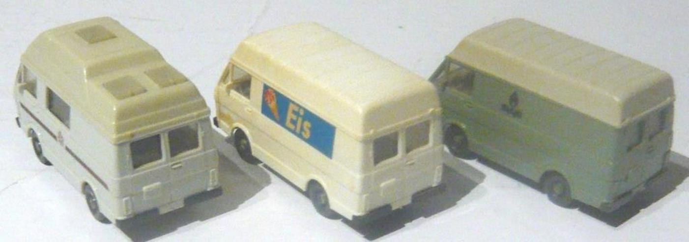 Bild 3: Wiking alt 1:87 3x VW LT Wohnmobil Sven Hedin Eiswagen Gas