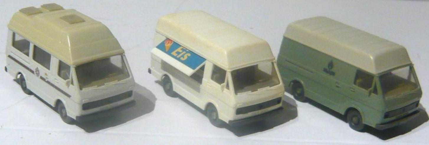 Wiking alt 1:87 3x VW LT Wohnmobil Sven Hedin Eiswagen Gas - Modellautos & Nutzfahrzeuge - Bild 1