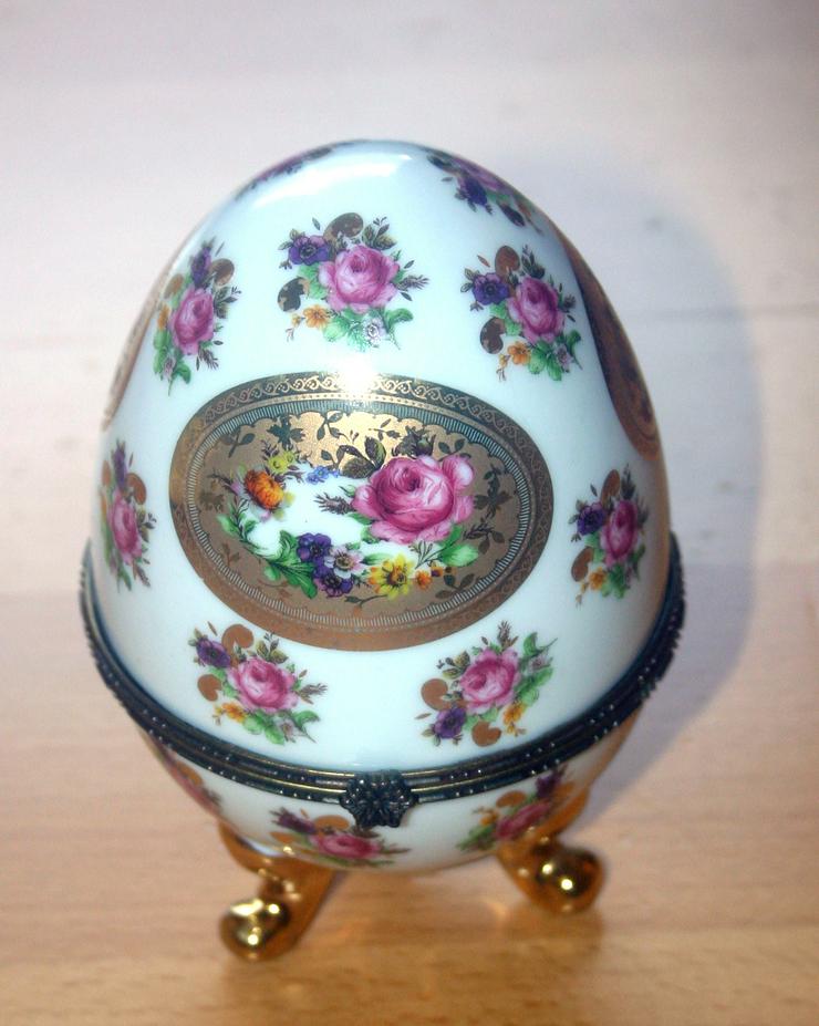 Bild 2: Limoges Porzellan Ei Schmuck Box Hand Paint