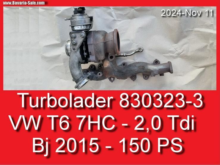 ❌ Turbolader VW T6 2,0 Tdi Bj 2015 830323-3 7HC 04L253014C