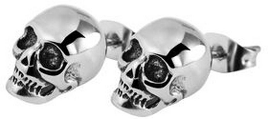  Ohrstecker Totenkopf Skull Schädel silber Biker Ohrringe Gothik Stecker modern