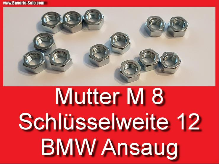 ❌ 15 Mutter Ansaugkrümmer Benzinpumpe BMW 1602 2002 E10 E 9 E3 24 SW12 M8