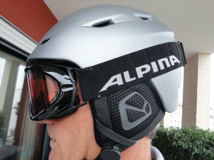 Bild 8: Ski-und Snowboardhelm Erwachsene silber neuwertig Gr. M/L ( 56-59 cm)