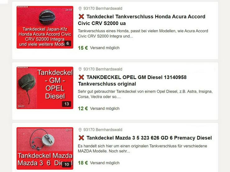 Bild 16: ❌ Tankdeckel VW Golf 2 3 4 Passat Polo Audi A4 A6 Tankverschluss