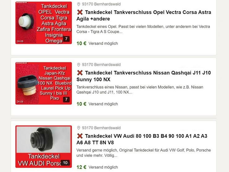 Bild 12: ❌ Tankdeckel VW Golf 2 3 4 Passat Polo Audi A4 A6 Tankverschluss